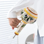Toscaanse Keramische Fles voor Olijfolie en Azijn Handgeschilderd Mediterrane Keukendecoratie-Kitchenware-DeWoonVallei-DeWoonVallei