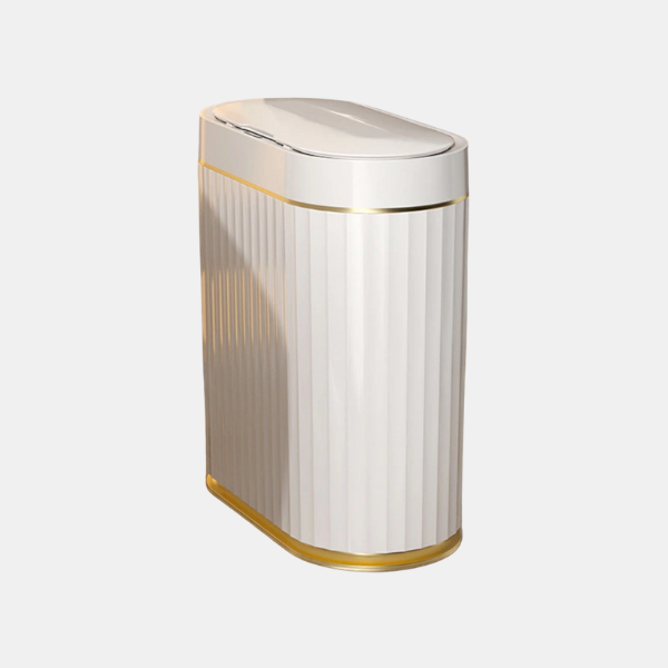 Touchless Prullenbak Modern Waterdicht Batterij-Aangedreven voor Hygiënisch Huis-Bin-DeWoonVallei-Ovaal - 10L (29 cm x 26 cm x 14 cm)-DeWoonVallei