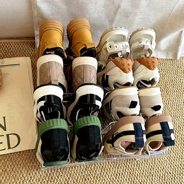 Transparant Stapelbaar Schoenopbergrek Ruimtebesparend Organisatie Voor Huis En Kamer-Shoe Racks-DeWoonVallei-DeWoonVallei