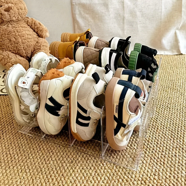 Transparant Stapelbaar Schoenopbergrek Ruimtebesparend Organisatie Voor Huis En Kamer-Shoe Racks-DeWoonVallei-DeWoonVallei