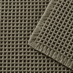 Ultra-Absorberende Wafel Badmat met Kwastjes voor Antislip Comfort-Floor mat-DeWoonVallei-DeWoonVallei