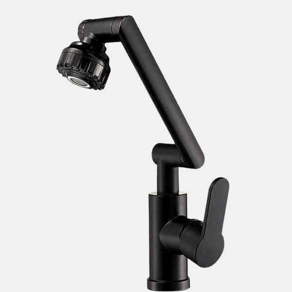 Universele Roterende Keukenkraan met Dubbele Stand en Flexibele Waterregeling-bathroom & sinks-DeWoonVallei-Zwart-DeWoonVallei