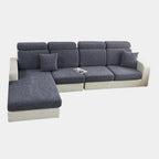 Universele Stretch Sofa Hoes – Fluweel Bescherming voor Comfort en Stijl-Sofa Accessories-DeWoonVallei-Donkerblauw-Achterhoes-DeWoonVallei