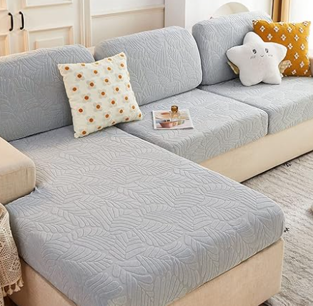 Universele Stretch Sofa Hoes – Fluweel Bescherming voor Comfort en Stijl-Sofa Accessories-DeWoonVallei-Lichtgrijs-Achterhoes-DeWoonVallei