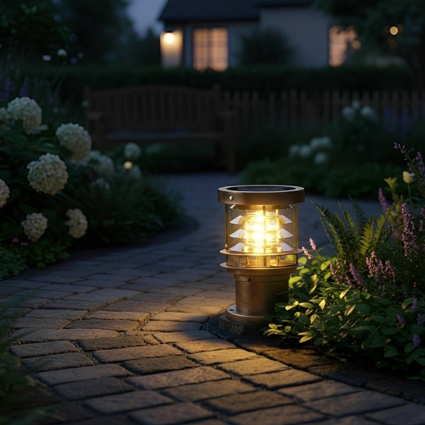 Cylindre extérieur Éclairage paysager LED en forme d'escalier Moderne Étanche Éclairage de jardin