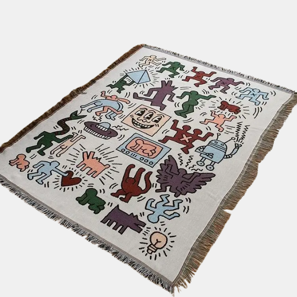 Urban Art Sofa Deken Zacht Comfort met Stijlvol Ontwerp-Sofa Accessories-DeWoonVallei-A-90X90 cm-DeWoonVallei