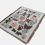 Urban Art Sofa Deken Zacht Comfort met Stijlvol Ontwerp-Sofa Accessories-DeWoonVallei-A-90X90 cm-DeWoonVallei