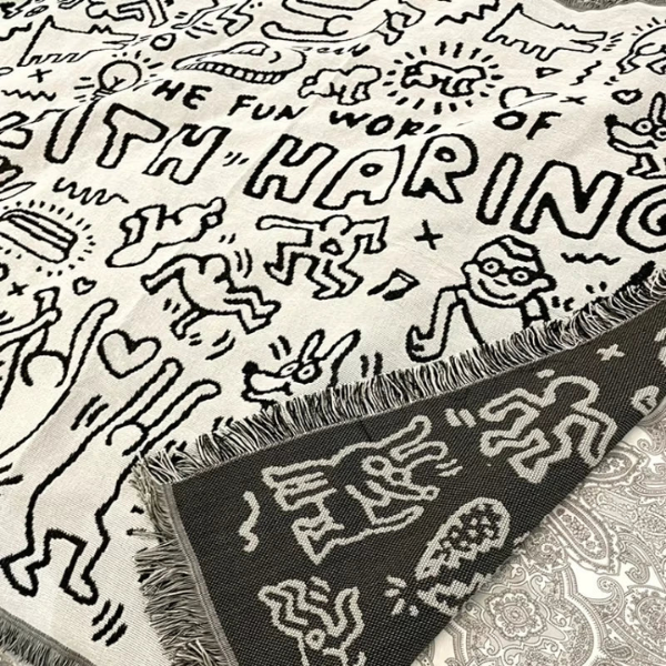 Urban Art Sofa Deken Zacht Comfort met Stijlvol Ontwerp-Sofa Accessories-DeWoonVallei-B-90X90 cm-DeWoonVallei