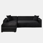 Velours Stretch Bankhoes Dikke Zachte Beschermende Comfort-Slipcovers-DeWoonVallei-1 Zit 90-140 cm-Zwart-DeWoonVallei