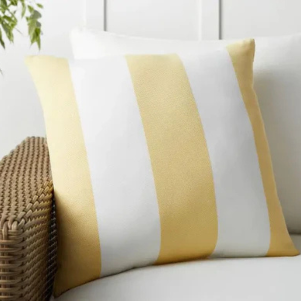 Velvet Brede Streep Outdoor Kussenhoes Zachte Luxe Comfort Ontwerp-Cushions-DeWoonVallei-DeWoonVallei