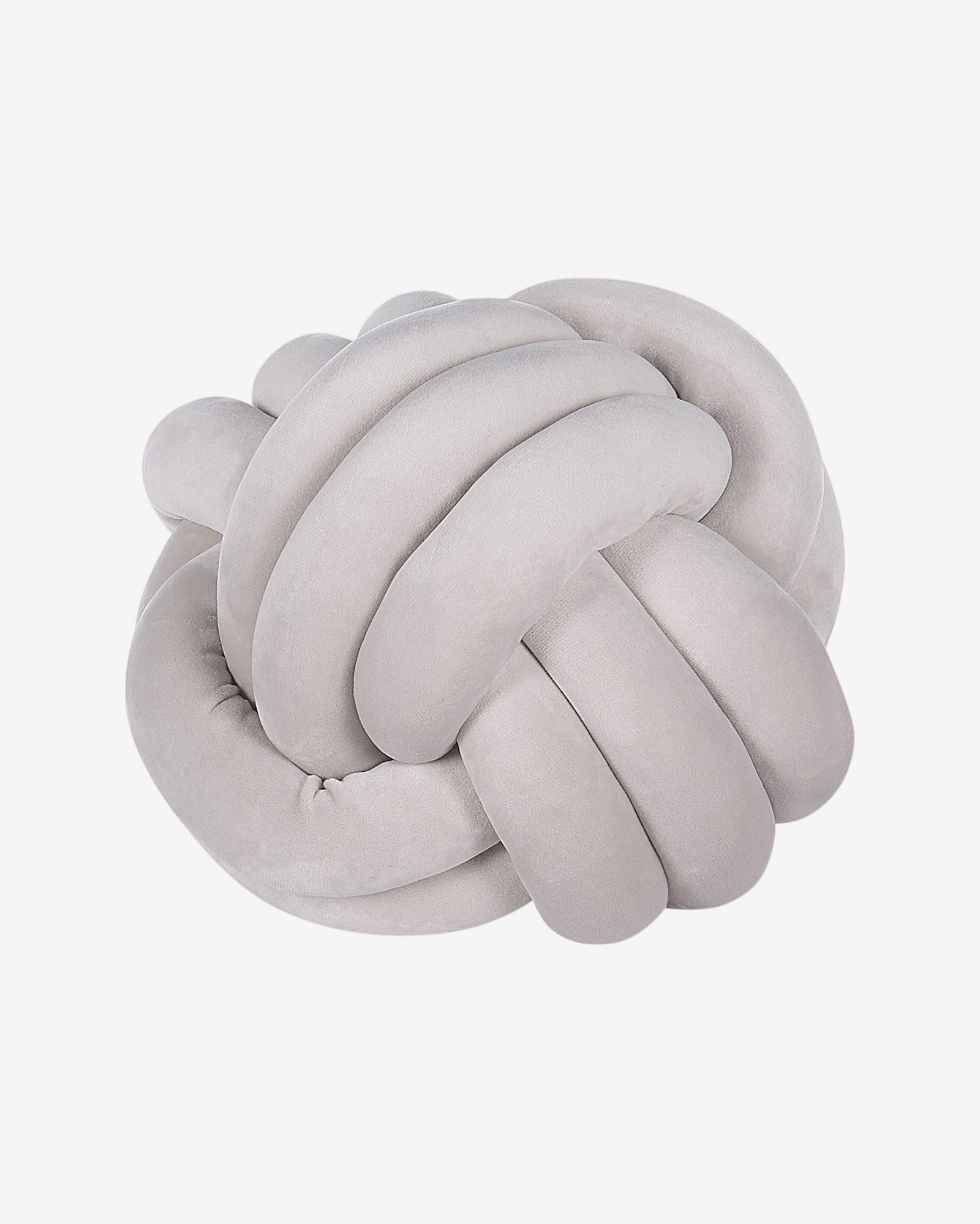 Velvet Knoopkussen – 20/30 cm – Mintgroen, Lichtgrijs, Zwart-Cushion-Lichtgrijs-20 x 20 cm-DeWoonVallei