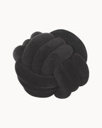 Velvet Knoopkussen – 20/30 cm – Mintgroen, Lichtgrijs, Zwart-Cushion-Zwart-20 x 20 cm-DeWoonVallei