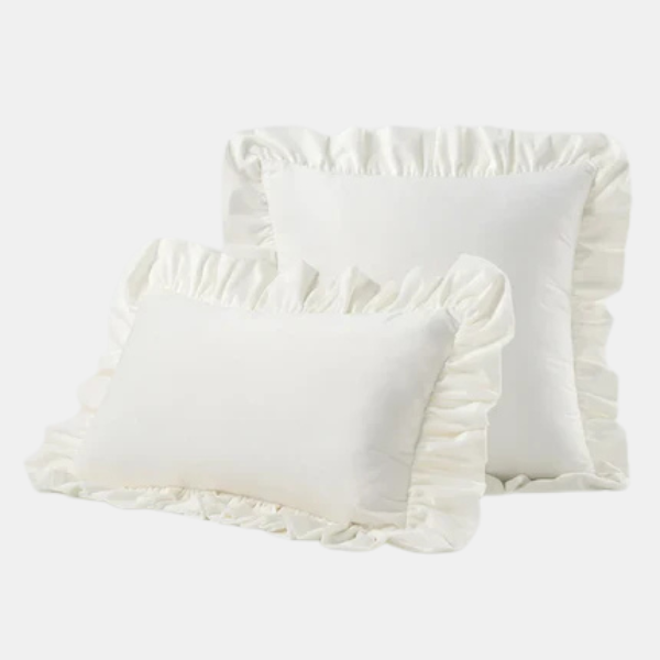 Velvet Ruffle Kussenhoes Zachte Textuur Stijlvol Comfort-Cushions-DeWoonVallei-DeWoonVallei
