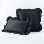 Velvet Ruffle Kussenhoes Zachte Textuur Stijlvol Comfort-Cushions-DeWoonVallei-DeWoonVallei