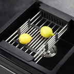 Verstelbare Multifunctionele Afwasrek voor Eenvoudige Keukenorganisatie-Multifunctioneel afdruiprek - Moeiteloos drogen en organiseren-DeWoonVallei-Grijs-DeWoonVallei