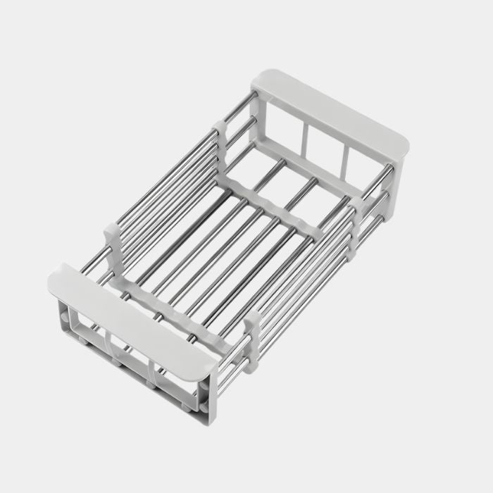 Verstelbare Multifunctionele Afwasrek voor Eenvoudige Keukenorganisatie-Multifunctioneel afdruiprek - Moeiteloos drogen en organiseren-DeWoonVallei-Grijs-DeWoonVallei