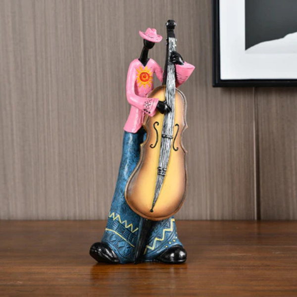 Vintage Jazz Muzikant Beeldje Woondecoratie voor Artistieke Eleganties en Tijdloze Stijl-Sculptures & Figurines-DeWoonVallei-DeWoonVallei