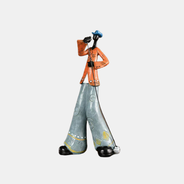 Vintage Jazz Muzikant Beeldje Woondecoratie voor Artistieke Eleganties en Tijdloze Stijl-Sculptures & Figurines-DeWoonVallei-DeWoonVallei