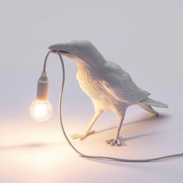 Vogel Decoratieve Lamp met Moderne Charme en Zachte Sfeerverlichting-Lamps-DeWoonVallei-Wit-Staand-EU-DeWoonVallei