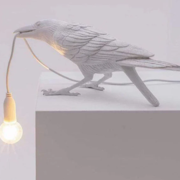 Vogel Decoratieve Lamp met Moderne Charme en Zachte Sfeerverlichting-Lamps-DeWoonVallei-Wit-Zittend-EU-DeWoonVallei