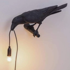 Vogel Decoratieve Lamp met Moderne Charme en Zachte Sfeerverlichting-Lamps-DeWoonVallei-Zwart-Muur links-EU-DeWoonVallei