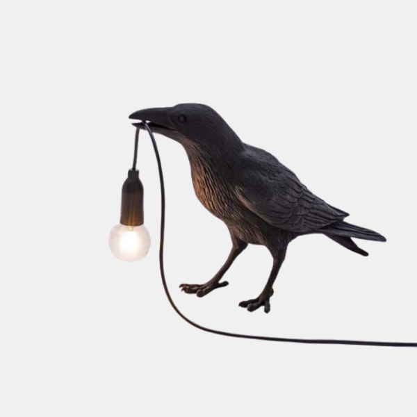 Vogel Decoratieve Lamp met Moderne Charme en Zachte Sfeerverlichting-Lamps-DeWoonVallei-Zwart-Staand-EU-DeWoonVallei
