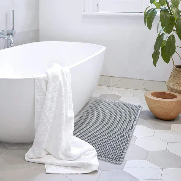 Wafelbadmat Zacht Absorberend Comfortabel Anti-Slip Badkamer Mat-Bath Mats & Rugs-DeWoonVallei-DeWoonVallei