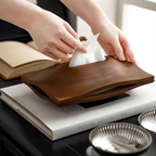 Walnoot Houten Tissue Box Cover Modern Strak Ontwerp voor Stijlvolle Woondecoratie-Tissue Holder-DeWoonVallei-DeWoonVallei