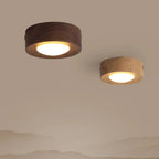 Walnoothouten Plafondlamp met LED Schijnwerper – Elegant Natuurlijk Ontwerp voor Warme en Sfeervolle Interieurs-DeWoonVallei-Essenhout B-Warm licht-DeWoonVallei