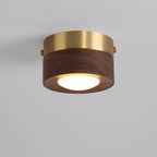 Walnoothouten Plafondlamp met LED Schijnwerper – Elegant Natuurlijk Ontwerp voor Warme en Sfeervolle Interieurs-DeWoonVallei-Walnoothout B-Warm licht-DeWoonVallei