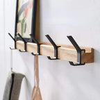 Wandkapstok met Verplaatsbare Dubbele Haken – Nordic Design voor Moderne Hallen en Slaapkamers-DeWoonVallei-DeWoonVallei