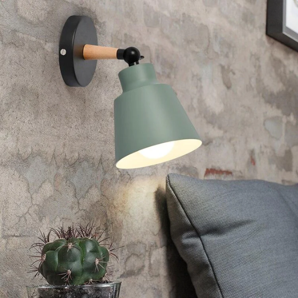 Wandlamp Mid-Century Modern Houten Arm Verstelbare Verlichting-Wall Light Fixtures-DeWoonVallei-DeWoonVallei
