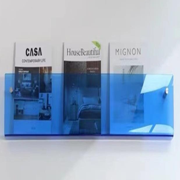 Wandmontage Acryl Tijdschriftenhouder Zwevend Plankje voor Boeken en Tijdschriften-Houder-DeWoonVallei-DeWoonVallei