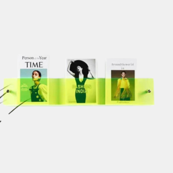 Wandmontage Acryl Tijdschriftenhouder Zwevend Plankje voor Boeken en Tijdschriften-Houder-DeWoonVallei-DeWoonVallei