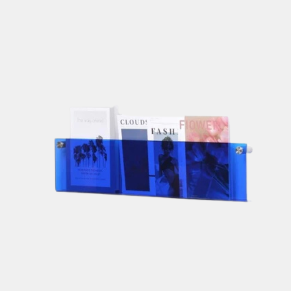 Wandmontage Acryl Tijdschriftenhouder Zwevend Plankje voor Boeken en Tijdschriften-Houder-DeWoonVallei-DeWoonVallei