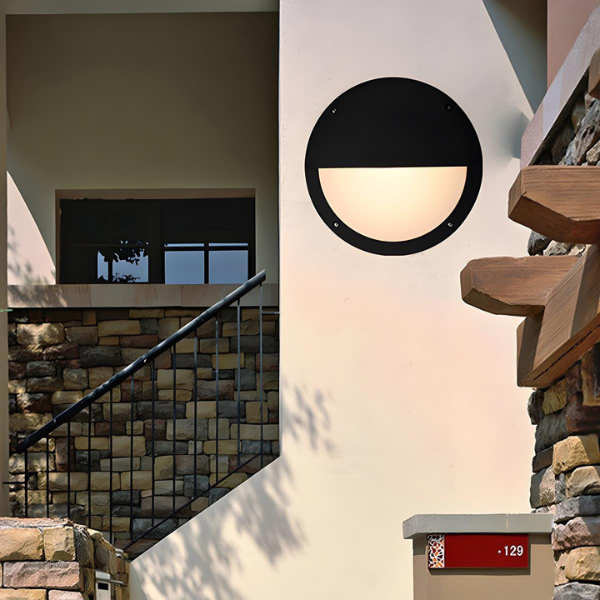 Waterdichte LED Buitenspot Rond Wandlamp Modern Minimalistisch Ontwerp voor Helder Buitenlicht-Lighting > Outdoor Lighting > Outdoor Wall Lighting-DeWoonVallei-DeWoonVallei