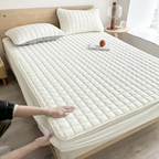 Waterdichte Matrasbeschermer King Size, Koel, Ademend, Hypoallergeen en Geluidloos Matrasovertrek voor Diepe Slaapcomfort-Bedding-DeWoonVallei-Wit-90x200x30cm (Single bed)-DeWoonVallei