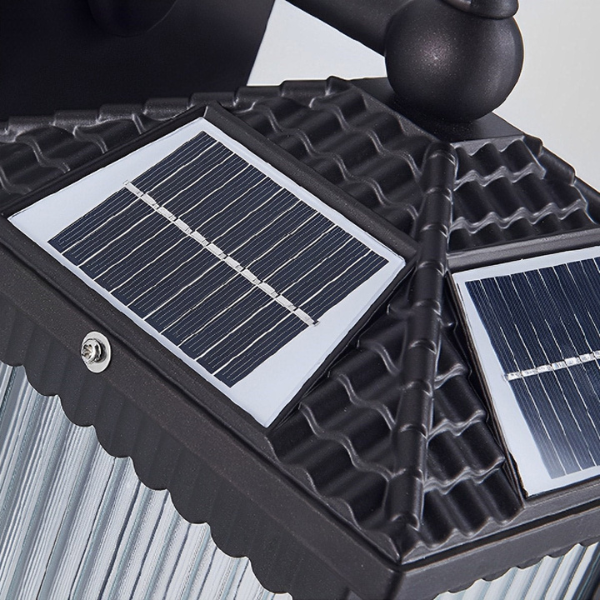 Waterdichte Zonne Wandlamp Retro Gestreept Glas voor Elegante Buitenverlichting-Lighting > Outdoor Lighting > Outdoor Wall Lighting-DeWoonVallei-DeWoonVallei