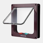 Weerbestendige Wandgemonteerde Huisdierendeur Eenvoudige Installatie Katten- en Hondenluik voor Alle Seizoenen-Pet Accessories-DeWoonVallei-Bruin-Klein-DeWoonVallei