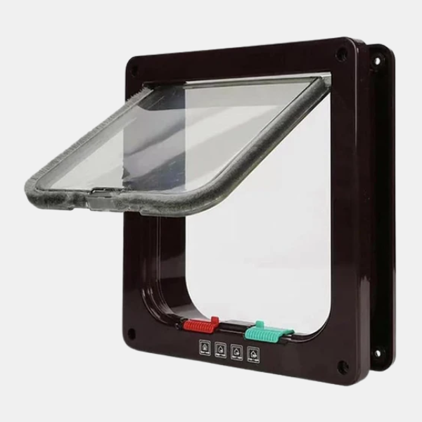 Weerbestendige Wandgemonteerde Huisdierendeur Eenvoudige Installatie Katten- en Hondenluik voor Alle Seizoenen-Pet Accessories-DeWoonVallei-Zwart-Klein-DeWoonVallei