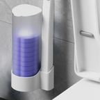 Wegwerp Toiletborstel met Antibacteriële Sponskoppen voor Hygiënisch Reinigen-Cleaning Accessory-DeWoonVallei-1 x Toiletborstel + 18 Sponskoppen – Lavendel-DeWoonVallei