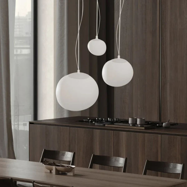 Witte Kiezel Hanglamp Minimalistisch Ontwerp voor Warme en Elegante Sfeer-Hanging Lamp-DeWoonVallei-DeWoonVallei
