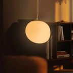 Witte Kiezel Hanglamp Minimalistisch Ontwerp voor Warme en Elegante Sfeer-Hanging Lamp-DeWoonVallei-DeWoonVallei