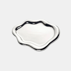 Witte Wolk Keramische Tray Onregelmatige Vorm Stijlvol Duurzaam-Tray-DeWoonVallei-Chroom-DeWoonVallei