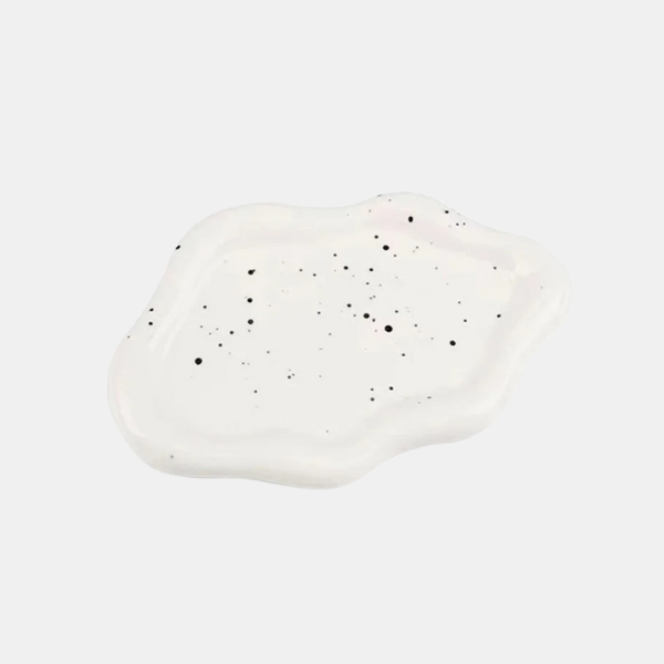 Witte Wolk Keramische Tray Onregelmatige Vorm Stijlvol Duurzaam-Tray-DeWoonVallei-Witte Glans-DeWoonVallei