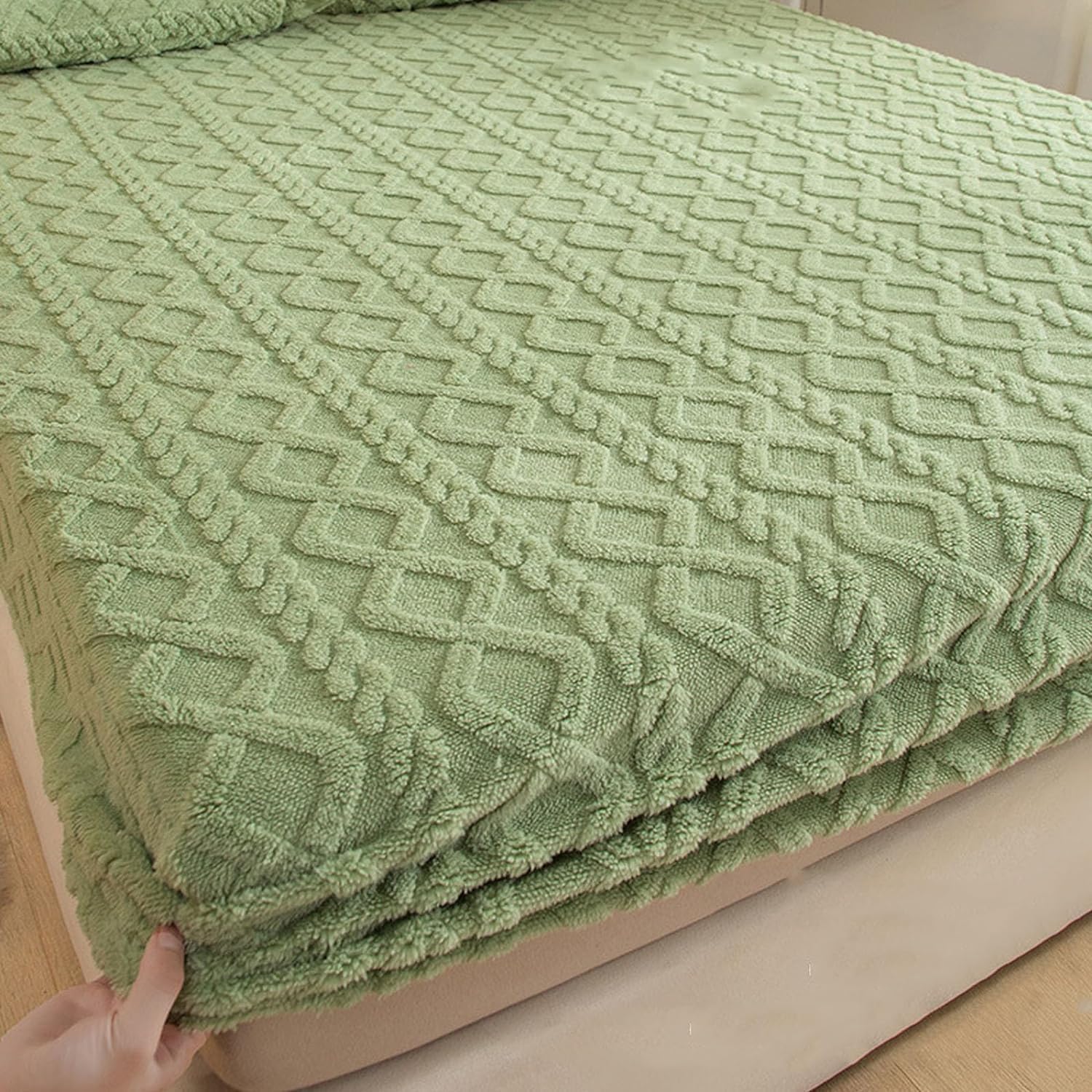 Zacht Fluwelen Dekbedovertrek Luxe Beddengoed voor Gezellige, Ademende en Stijlvolle Slaapkamercomfort-Bedding-DeWoonVallei-Groen-Bedlaken 90 x 200cm-DeWoonVallei