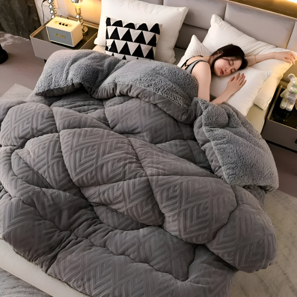 Zacht Pluche All Season Dekbed Comfort Dubbelzijdige Fleece Warmte-Bedding-DeWoonVallei-DeWoonVallei
