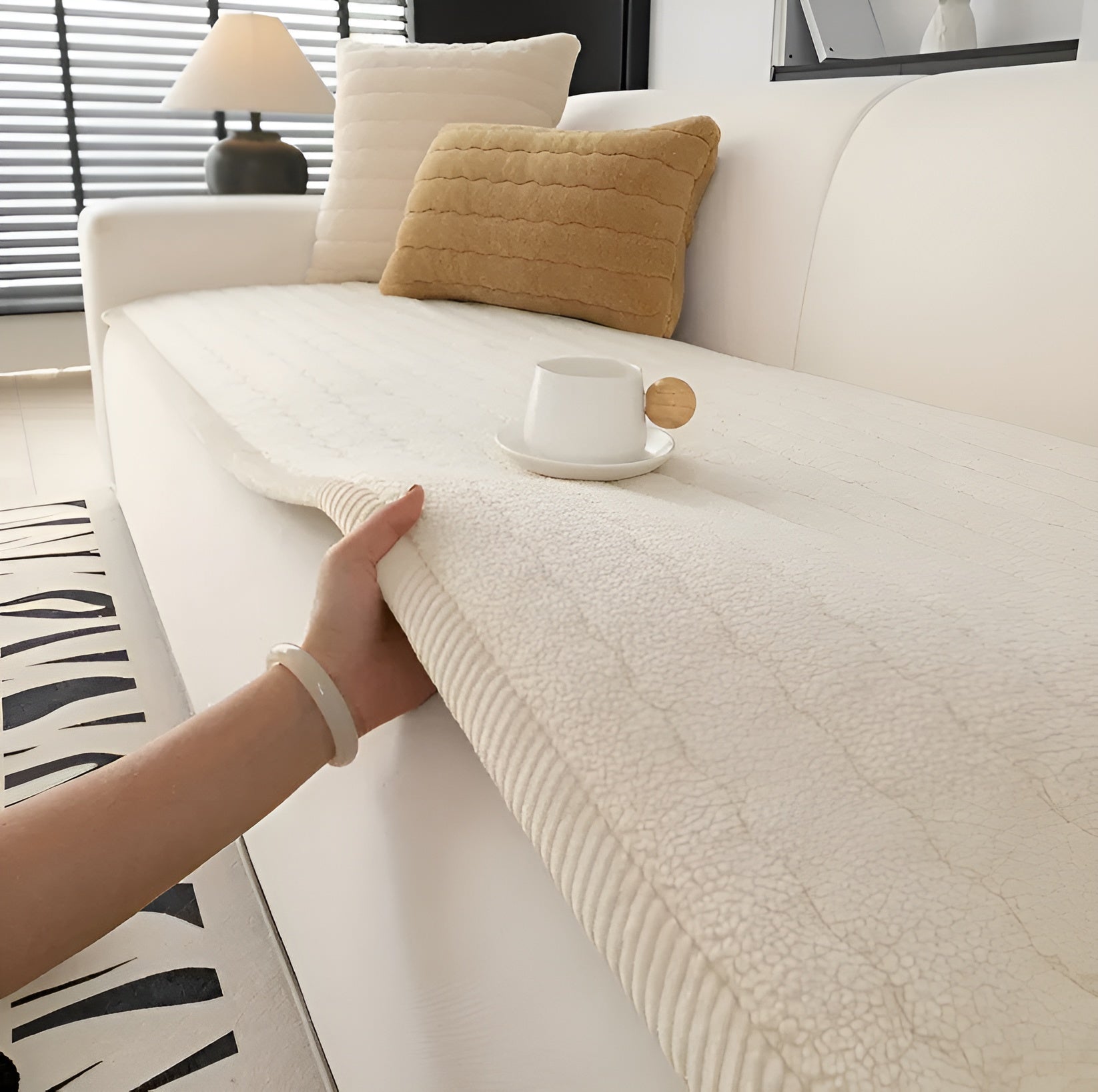 Zachte Antislip Fleece Bankovertrek – Warmte & Bescherming voor Jouw Bank-Slipcovers-DeWoonVallei-DeWoonVallei