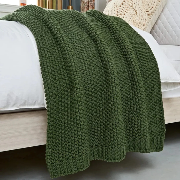Zachte Gebreide Deken Warme Knusse Plaid voor Thuis-Blankets-DeWoonVallei-DeWoonVallei