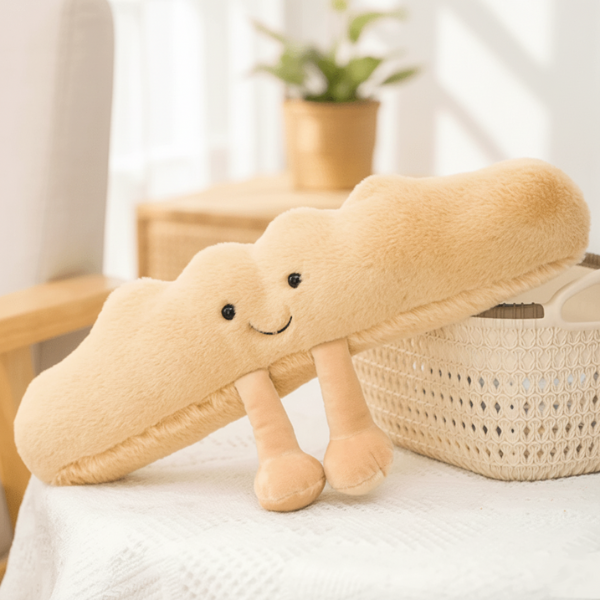 Zachte Pluchen Broodknuffel Schattig Voedselontwerp Comfortvriend-Dekens en Kussens-DeWoonVallei-DeWoonVallei